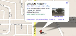 driving direction to mile auto repair